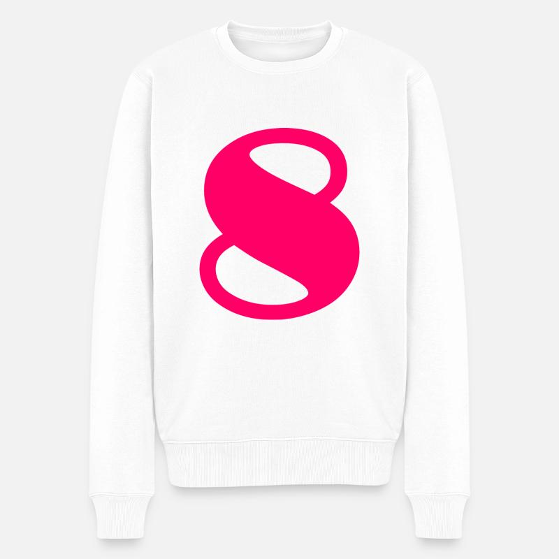 8. 8 JAHRE. 8. JUBILÄUM. GEBURTSTAG 8 JAHRE - Männer Premium Bio Pullover - Weiß