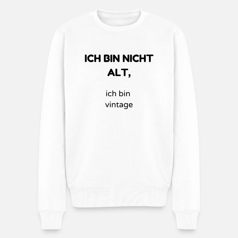 alt - Männer Premium Bio Pullover - Weiß