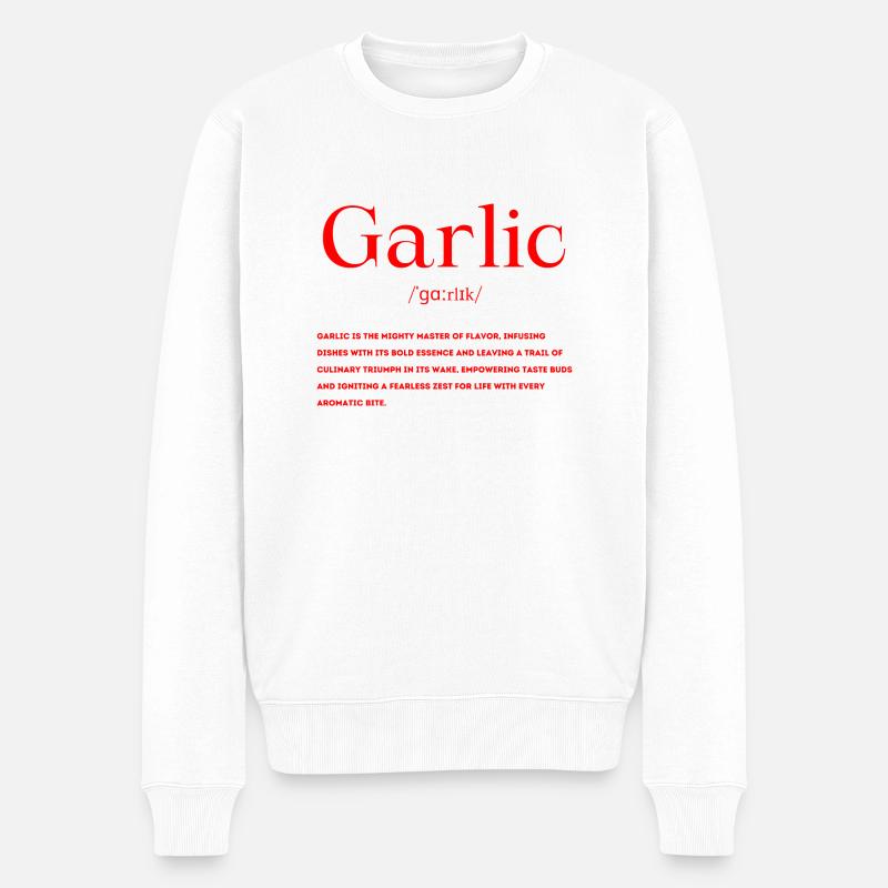 Knoblauch Definition - Männer Premium Bio Pullover - Weiß