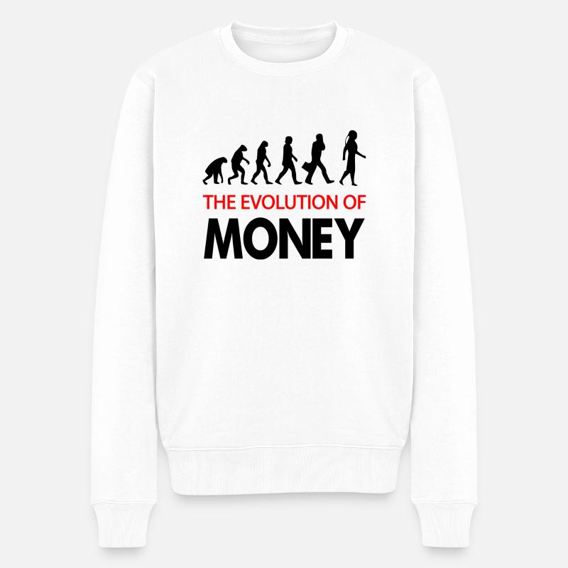 Crypto Bitcoin Trading - Männer Premium Bio Pullover - Weiß