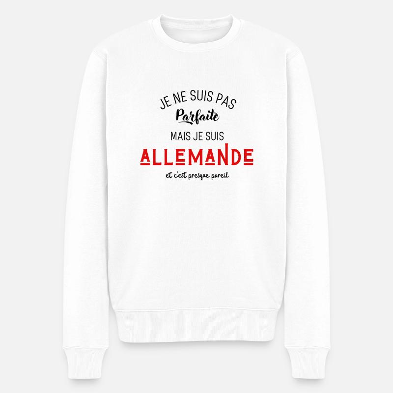 Pas parfaite mais allemande - Pull Premium bio Homme - blanc