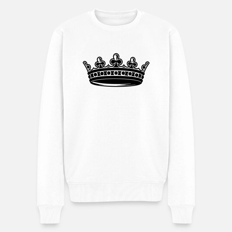 couronne - Pull Premium bio Homme - blanc