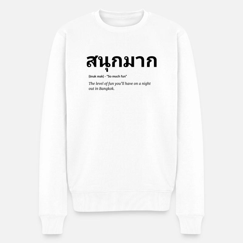 Langue thaïlandaise - Pull Premium bio Homme - blanc