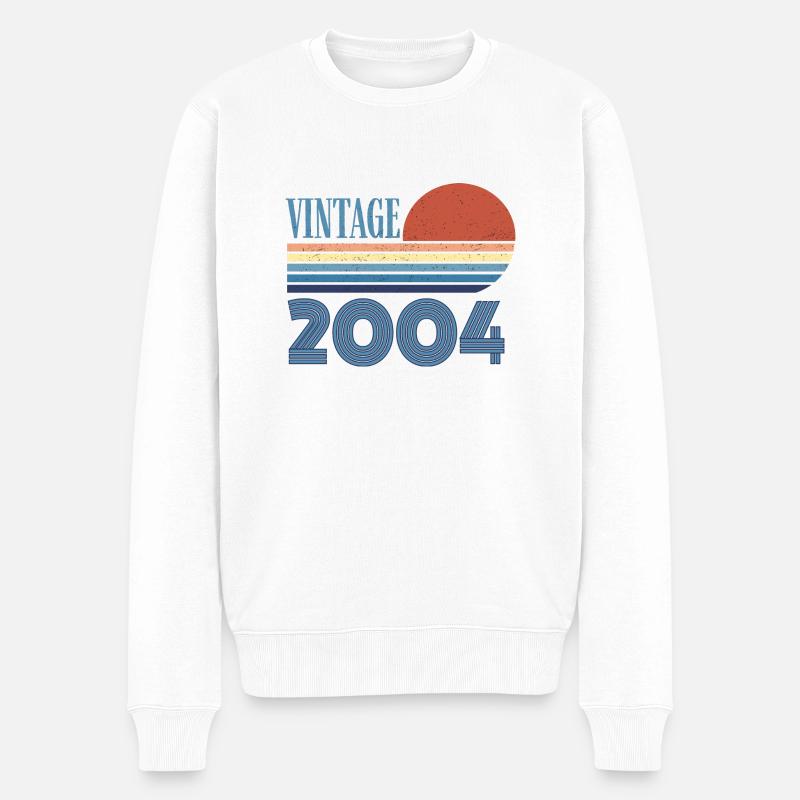 Jahrgang 2004 - Männer Premium Bio Pullover - Weiß