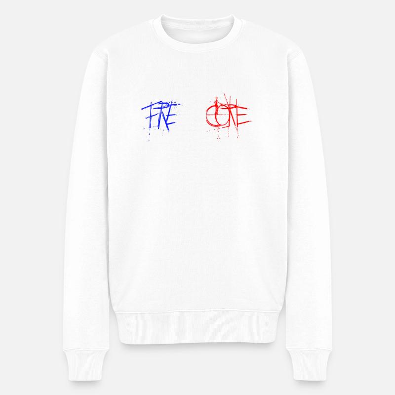 Frenchcore - Männer Premium Bio Pullover - Weiß