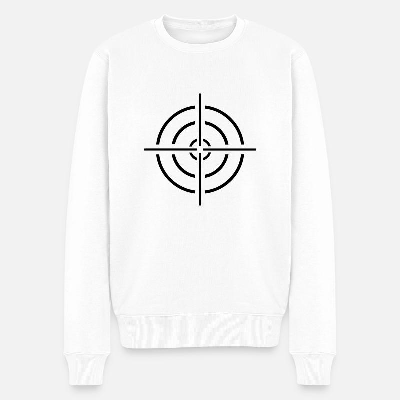 Fadenkreuz - Männer Premium Bio Pullover - Weiß