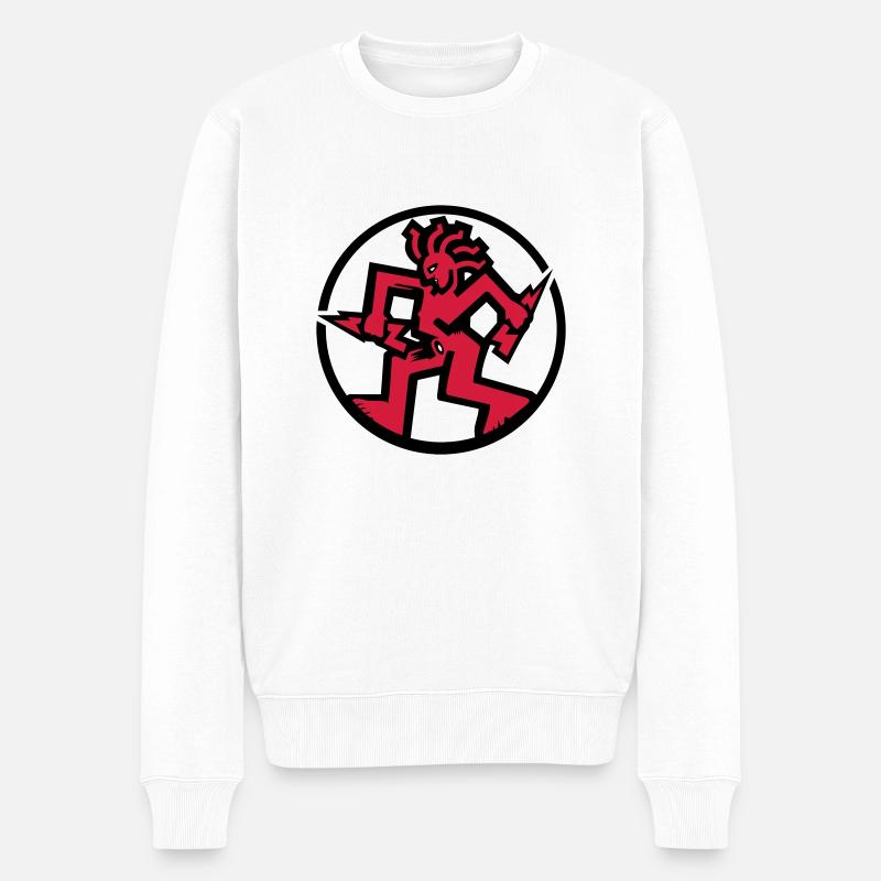 Rund Fantazia Logo - Männer Premium Bio Pullover - Weiß