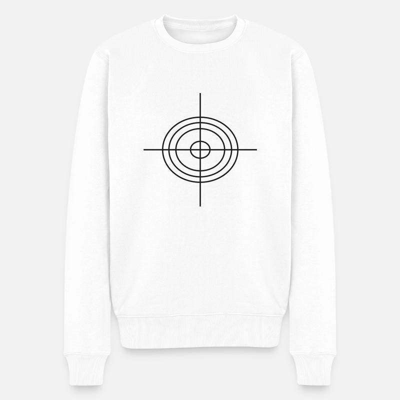 target3 - Männer Premium Bio Pullover - Weiß