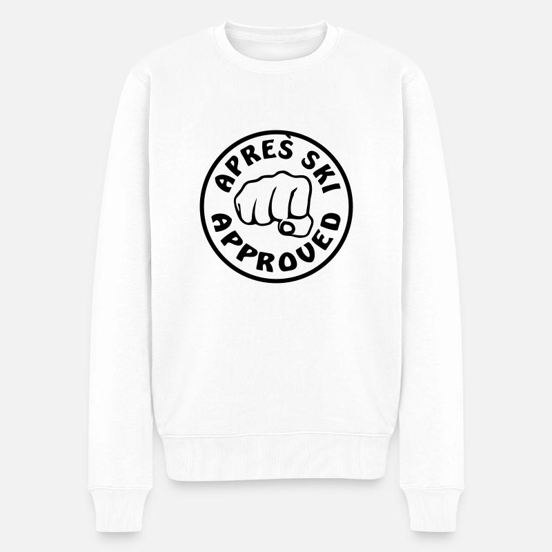 apres_ski - Männer Premium Bio Pullover - Weiß