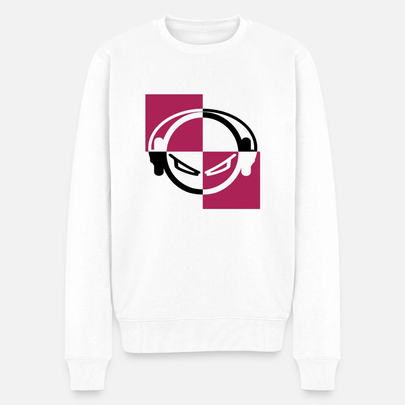 headphones - Männer Premium Bio Pullover - Weiß