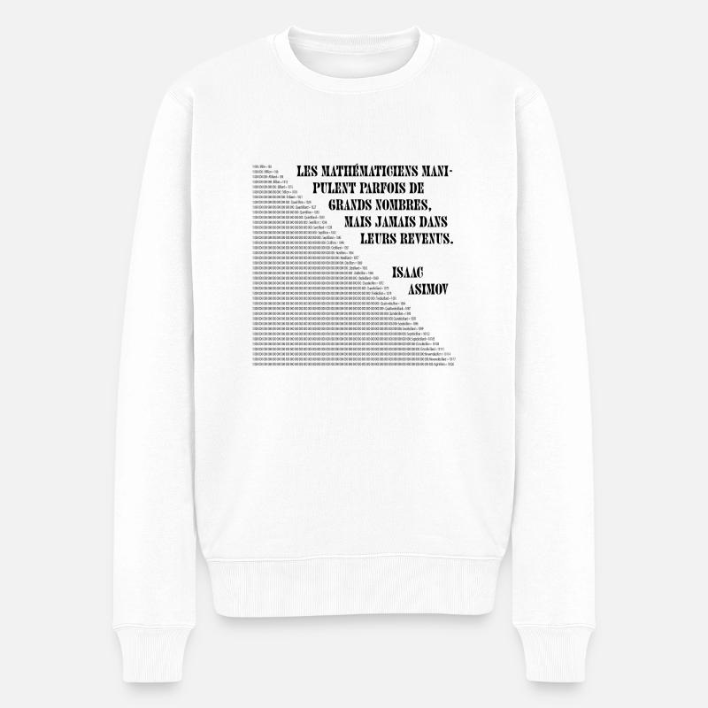 Grands nombres - Pull Premium bio Homme - blanc