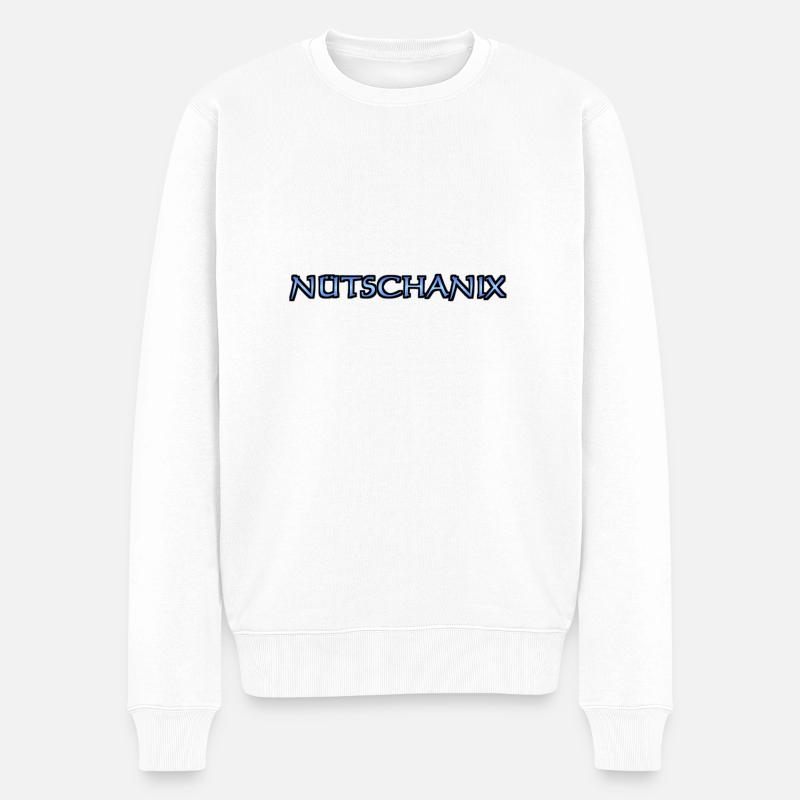 Nütschanix - Männer Premium Bio Pullover - Weiß