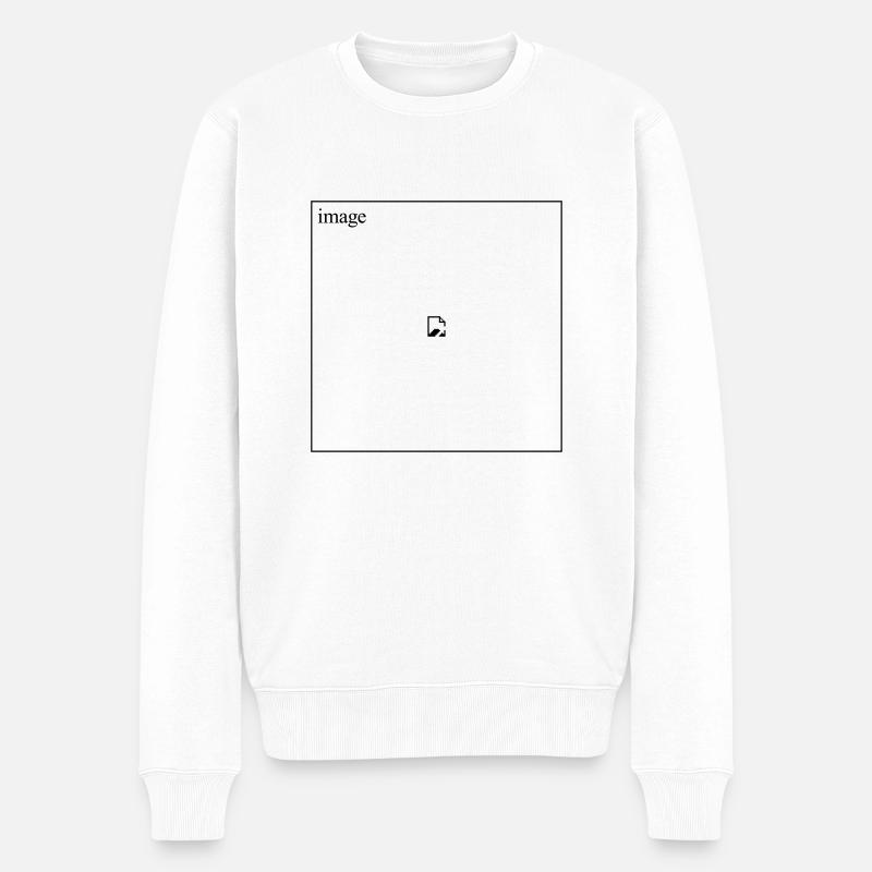 no image - Männer Premium Bio Pullover - Weiß