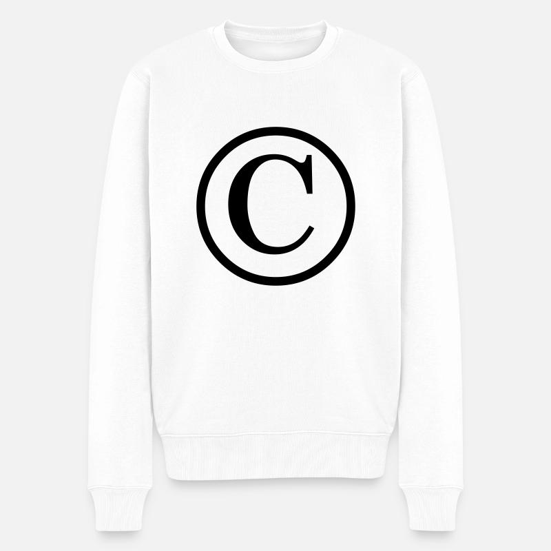 © - Copyright - Männer Premium Bio Pullover - Weiß