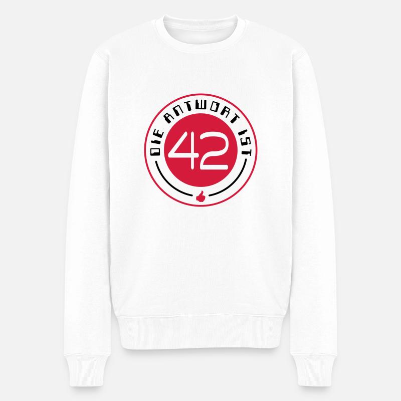 La réponse est 42 - Pull Premium bio Homme - blanc