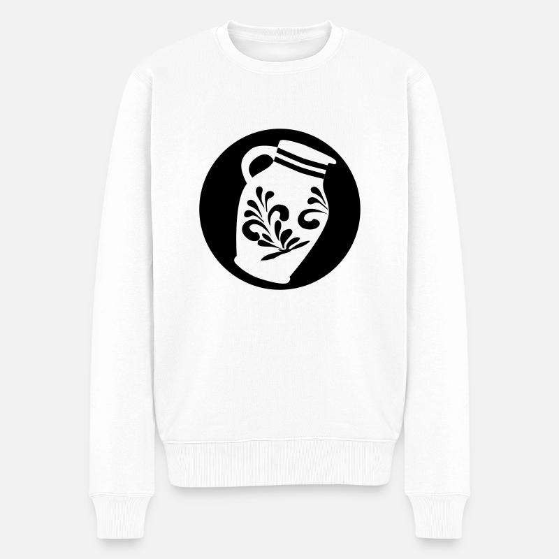 Bembel und FFM Geschenke - Männer Premium Bio Pullover - Weiß