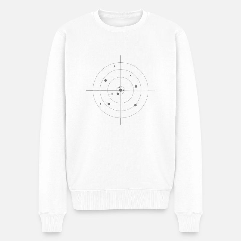Zielscheibe mit Einschüssen - Männer Premium Bio Pullover - Weiß