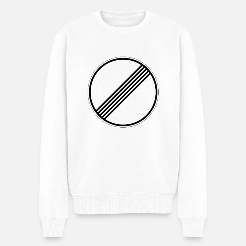 StVO Zeichen 282 - Männer Premium Bio Pullover - Weiß