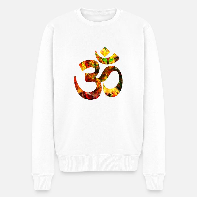 om - Männer Premium Bio Pullover - Weiß