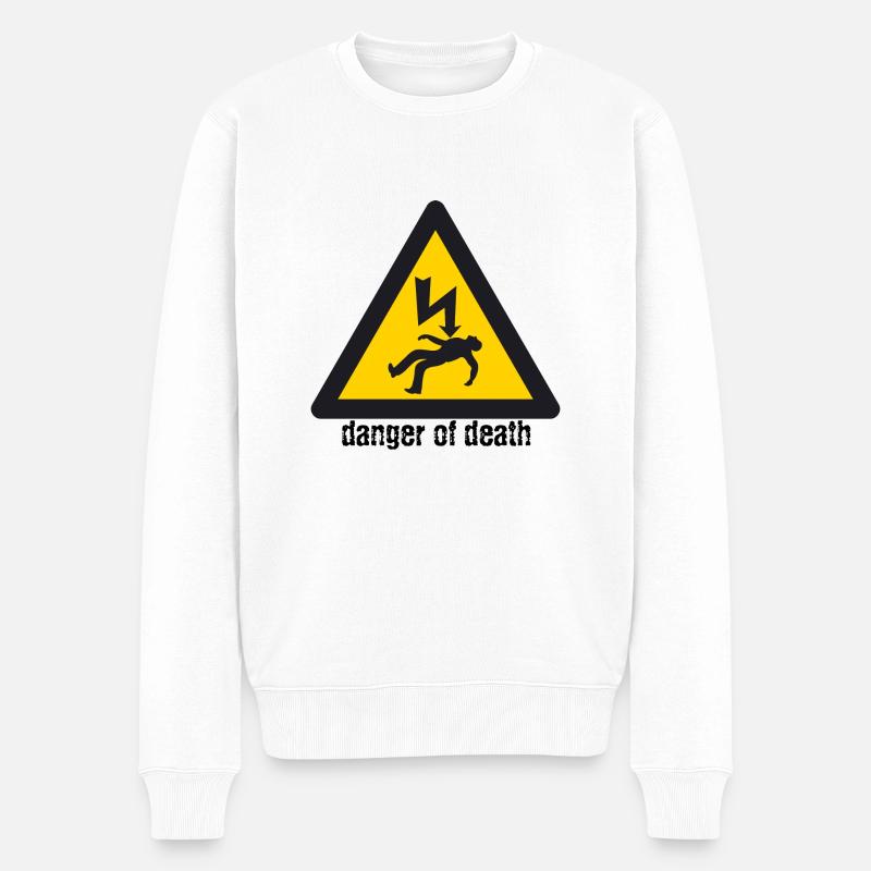 danger de mort - Pull Premium bio Homme - blanc