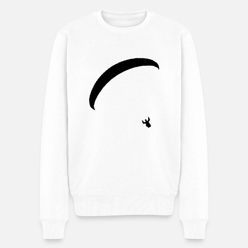 Gleitschirm - Männer Premium Bio Pullover - Weiß