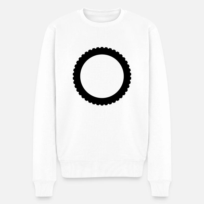 Grobstolliger Reifen - Männer Premium Bio Pullover - Weiß