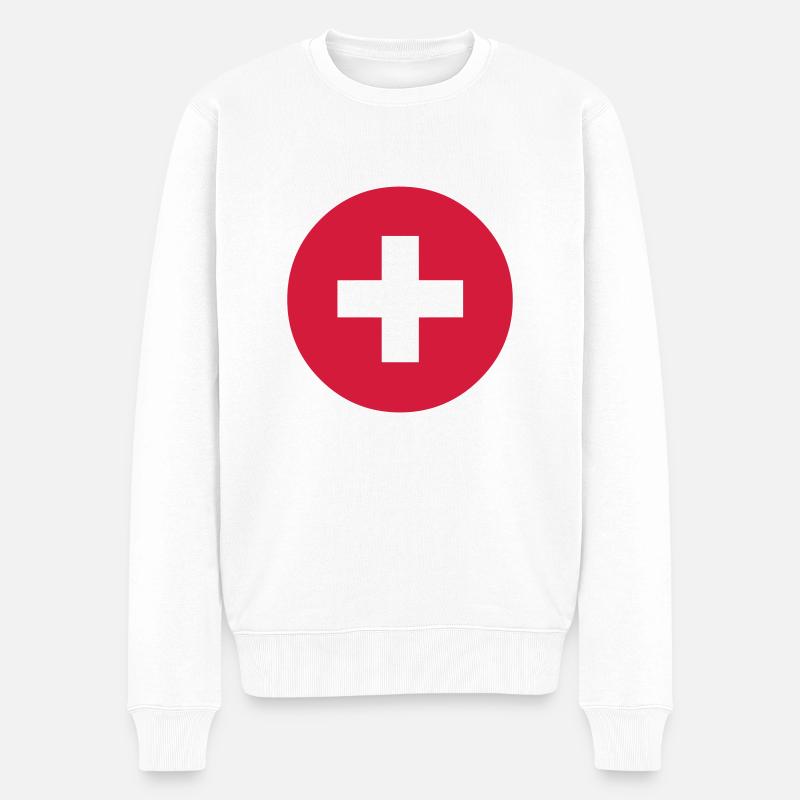 Notleuchte - Männer Premium Bio Pullover - Weiß