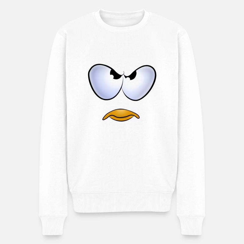 böser Blick - Männer Premium Bio Pullover - Weiß