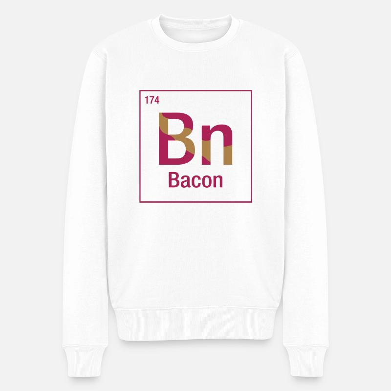 Tableau périodique bacon - Pull Premium bio Homme - blanc