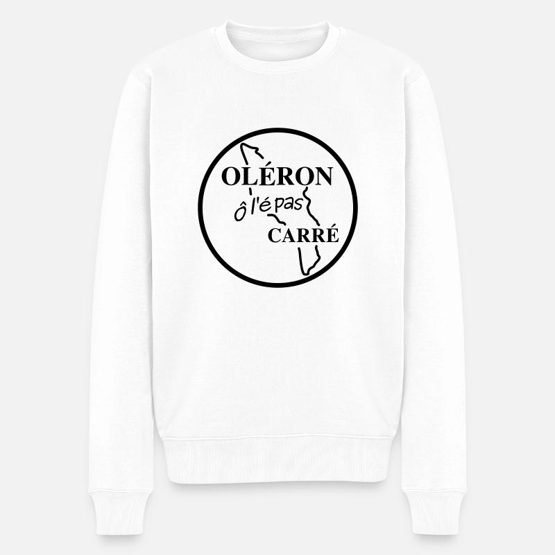 Oléron pas Carré - Pull Premium bio Homme - blanc