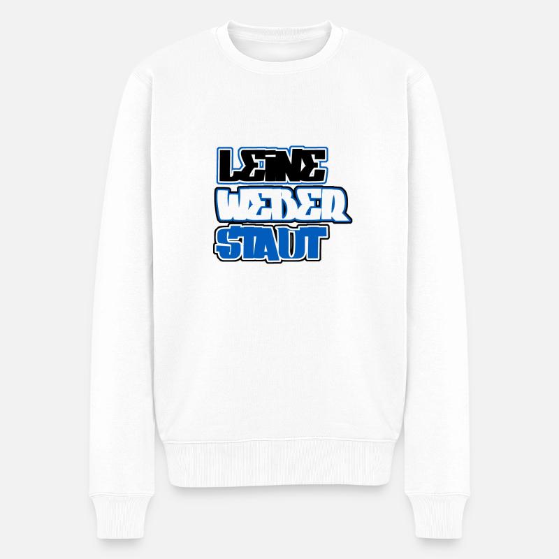 Leineweberstadt - Männer Premium Bio Pullover - Weiß
