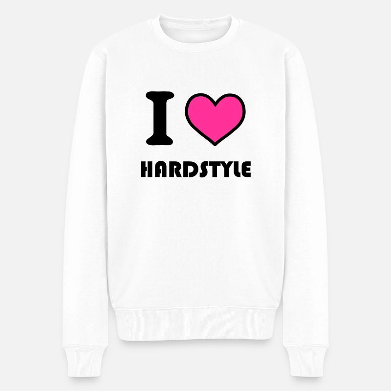 hardstyle - Pull Premium bio Homme - blanc