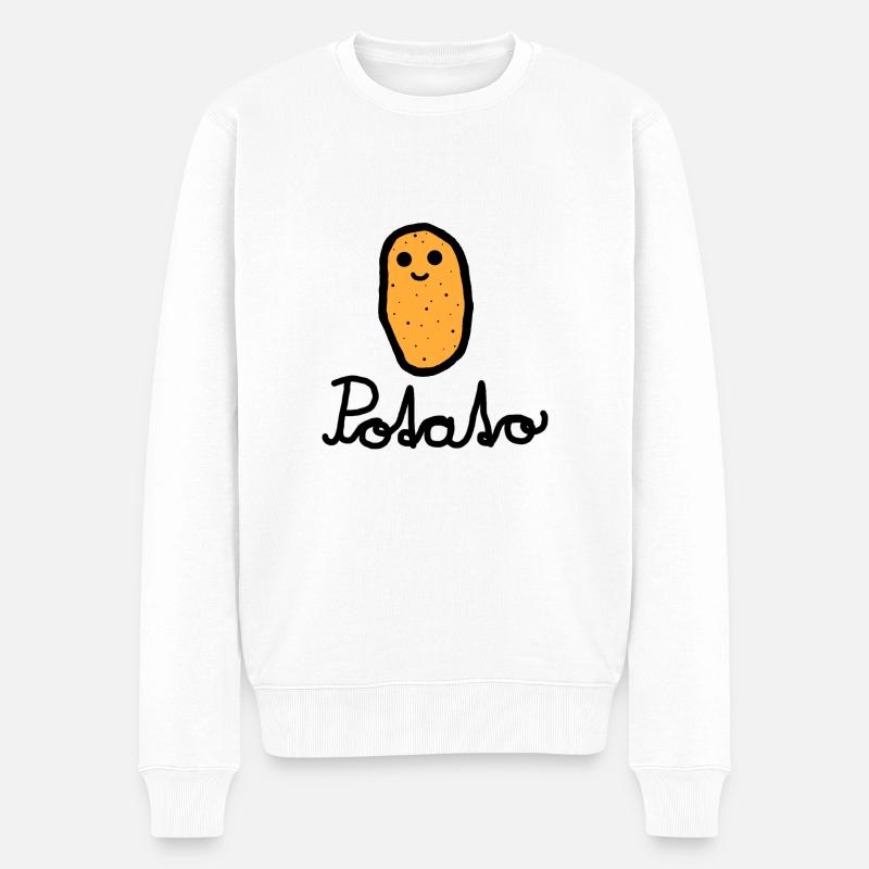 Potato - Männer Premium Bio Pullover - Weiß