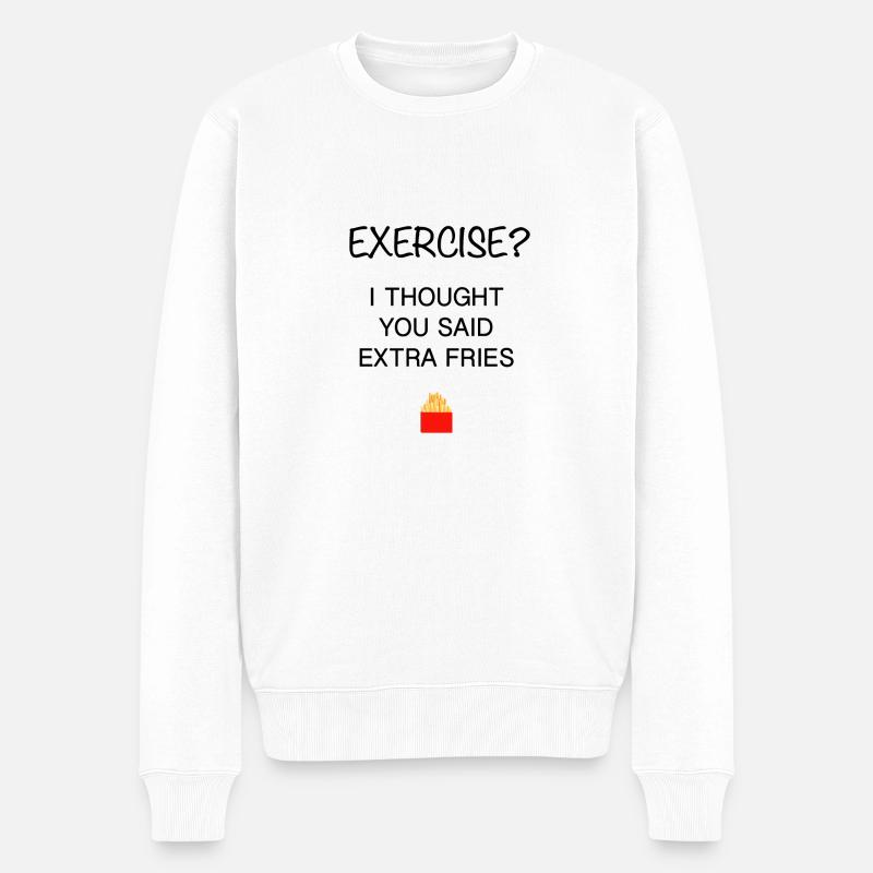 Exercise - Männer Premium Bio Pullover - Weiß