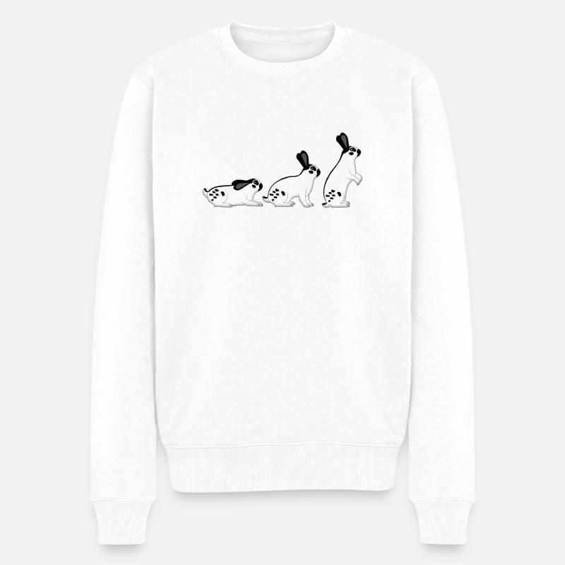 Pinto géant est assis - Pull Premium bio Homme - blanc