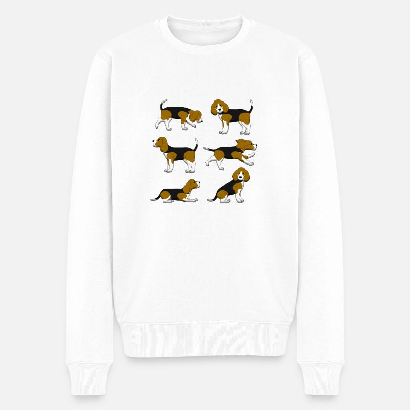 Sélection de Beagle - Pull Premium bio Homme - blanc