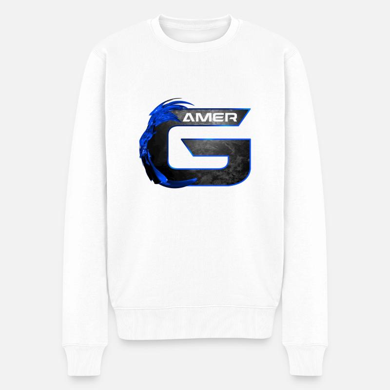 Spreadgaming - Männer Premium Bio Pullover - Weiß