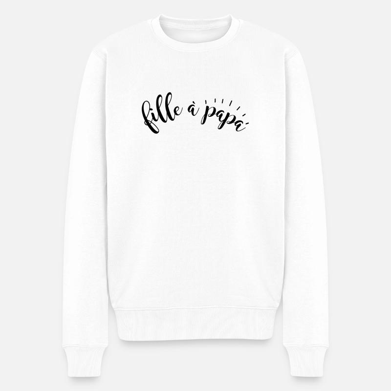fille à papa - Pull Premium bio Homme - blanc