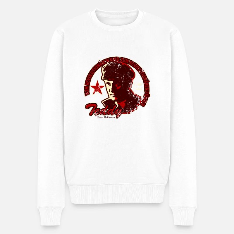 thälmann ernst - Männer Premium Bio Pullover - Weiß