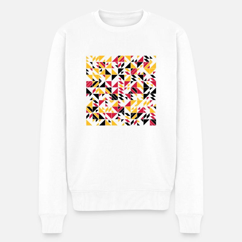 Deutschland | Triangles - Männer Premium Bio Pullover - Weiß