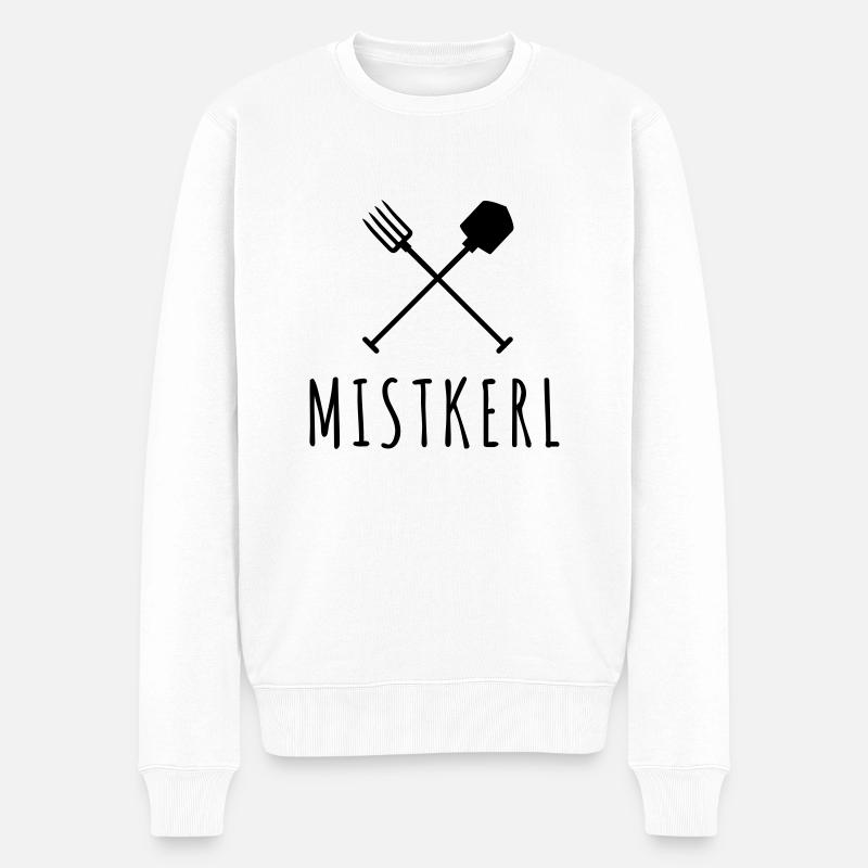 mistkerl - Männer Premium Bio Pullover - Weiß