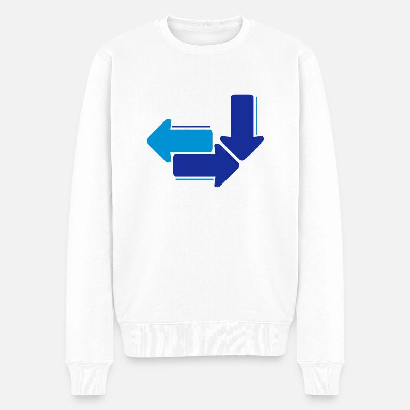 Pfeile - Männer Premium Bio Pullover - Weiß