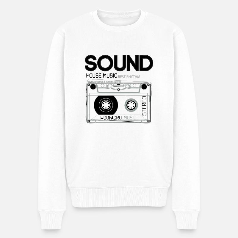 LIFESTYLE - Männer Premium Bio Pullover - Weiß
