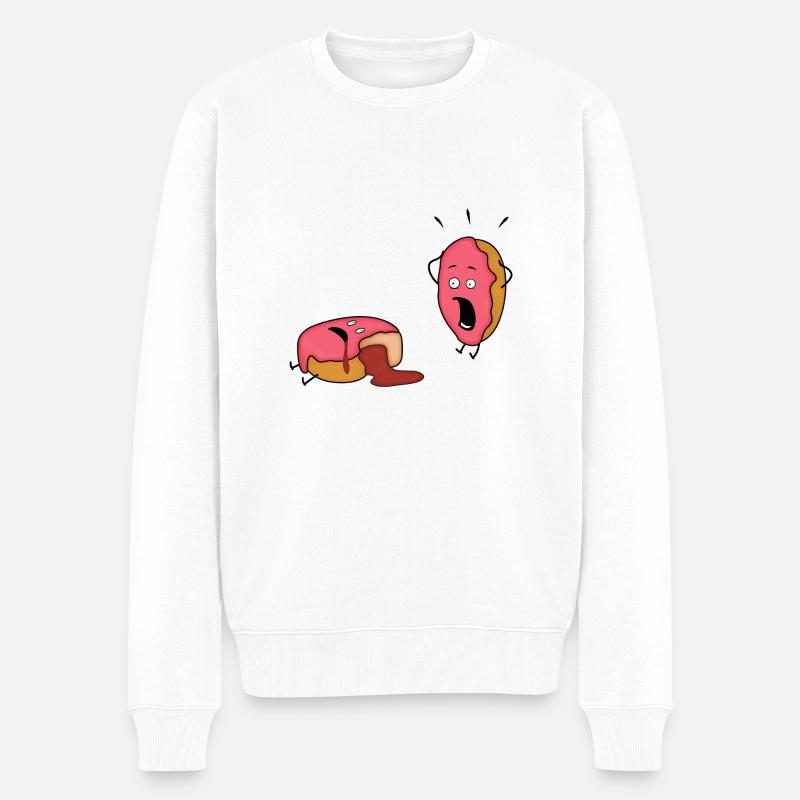 Donut - Männer Premium Bio Pullover - Weiß