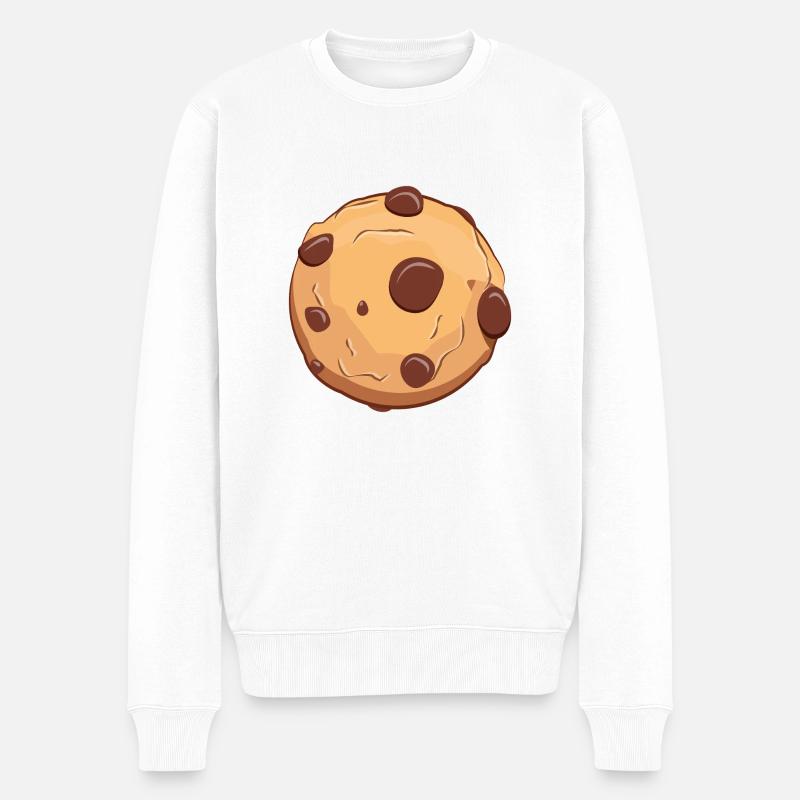 Chocolate Cookie - Männer Premium Bio Pullover - Weiß