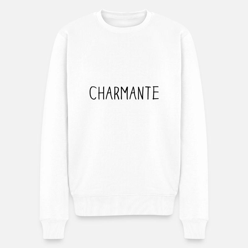 Charmante - Männer Premium Bio Pullover - Weiß