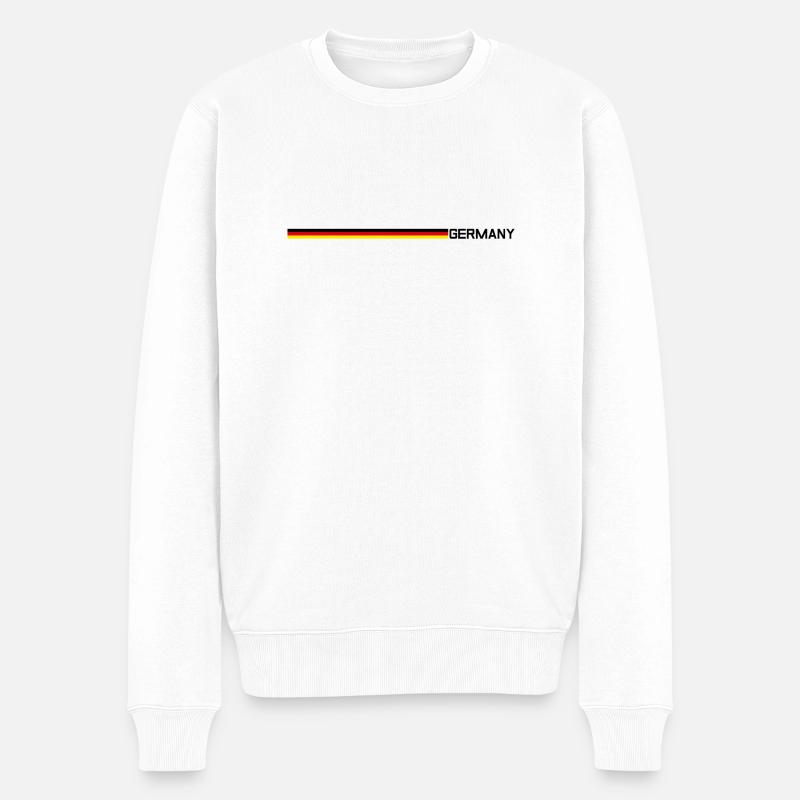 Germany - Männer Premium Bio Pullover - Weiß