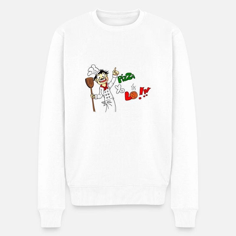 Pizza yo lo - Pull Premium bio Homme - blanc