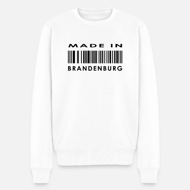 Made in Brandenburg - Männer Premium Bio Pullover - Weiß