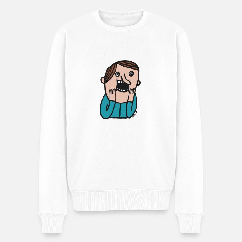 Wunderbar - Männer Premium Bio Pullover - Weiß